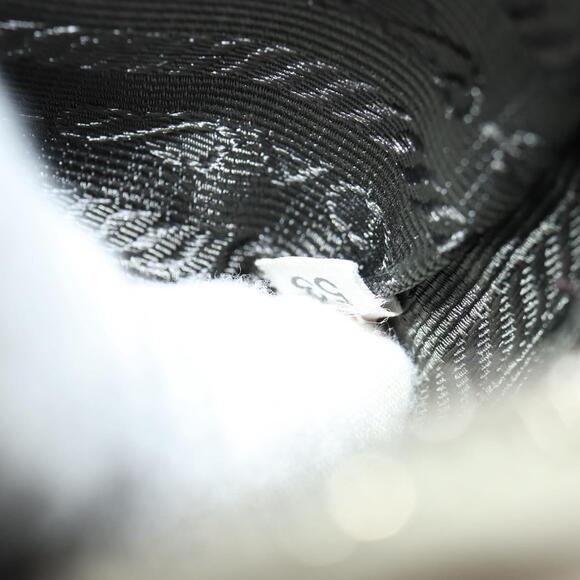 PRADA Pouch Safiano Ivory Silver Auth 157955V - Picture 11 of 16